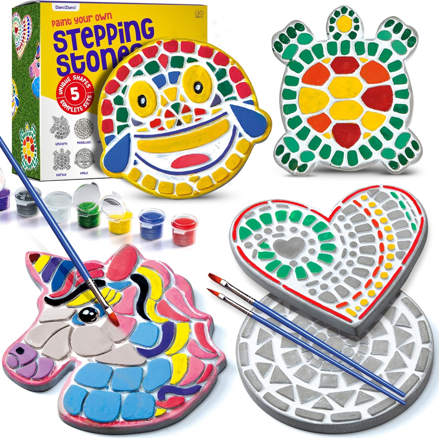 Stepping Stones Painting Kit – Unicorn Garden Craft for Kids